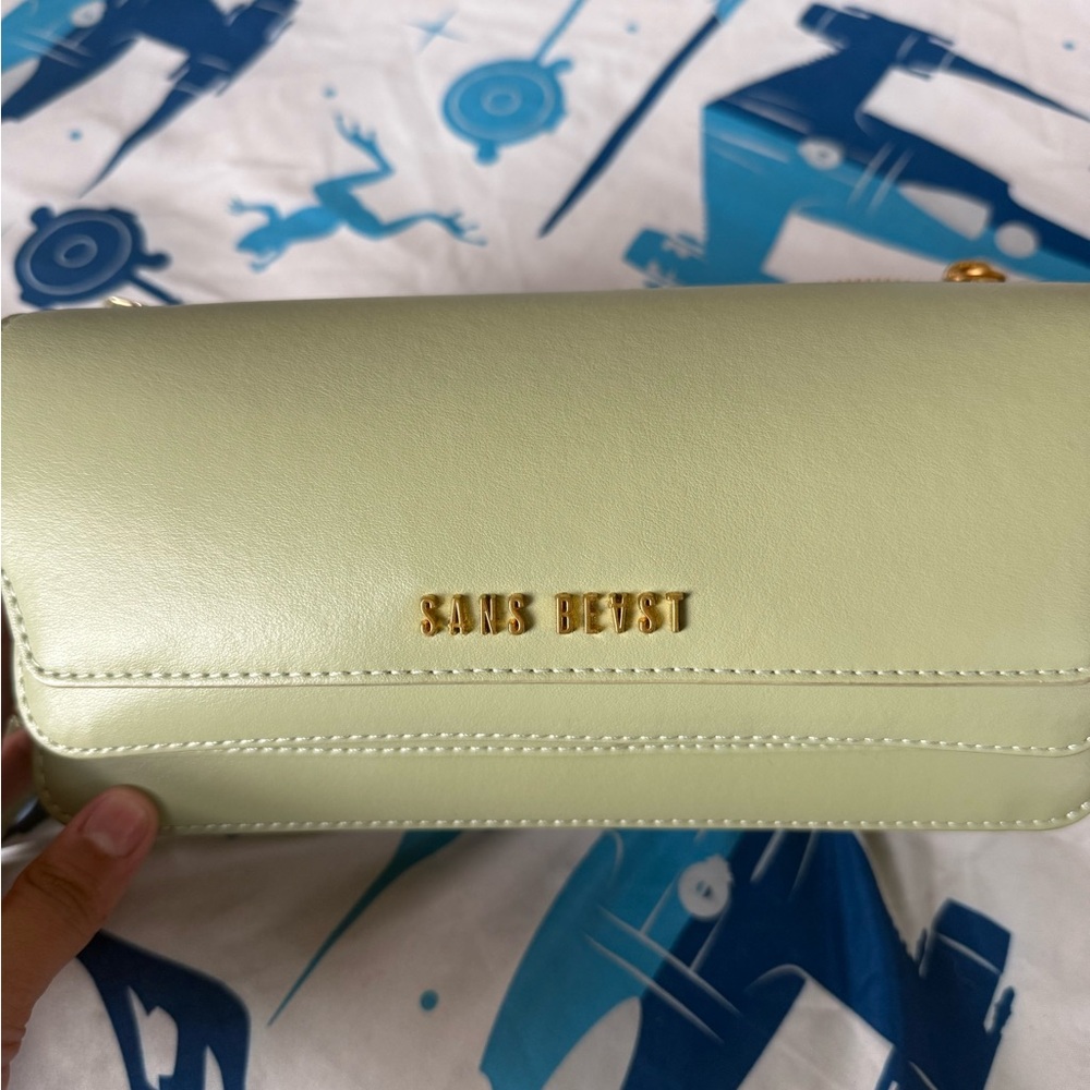 Sans Beast Mint Green Clutch